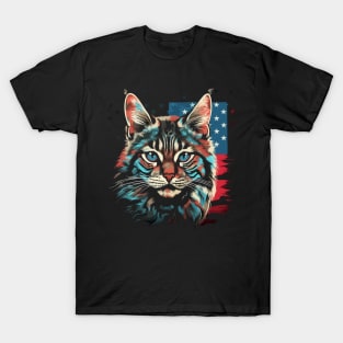 Patriotic American Bobcat T-Shirt